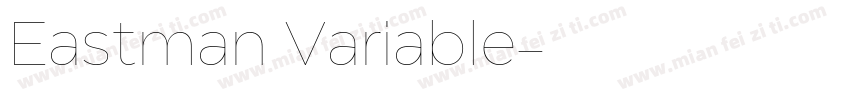 Eastman Variable字体转换